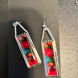 Floral Silver Earrings